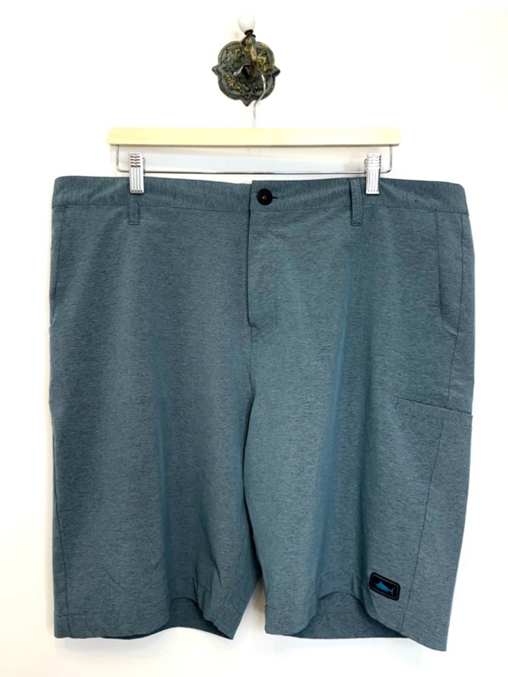 Pelagic Mako Hybrid Shorts Slate Blue Men's Size 40 Fisherman Lake Beach